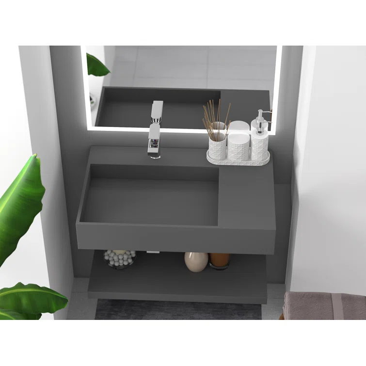 Juniper 30" Wall Mounted Bathroom Sink With Left Basin