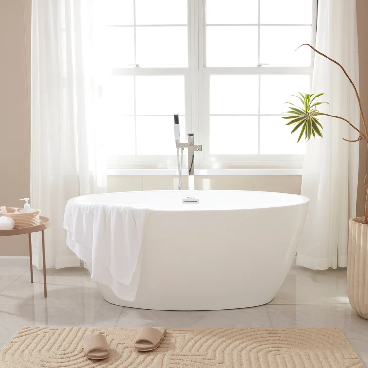 Freestanding Soaking Acrylic Bathtub
