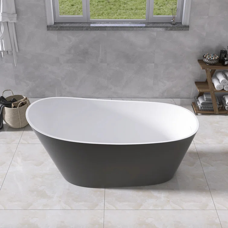 Bathtubs 67'' x 29.5'' Freestanding Soaking Acrylic Bathtub