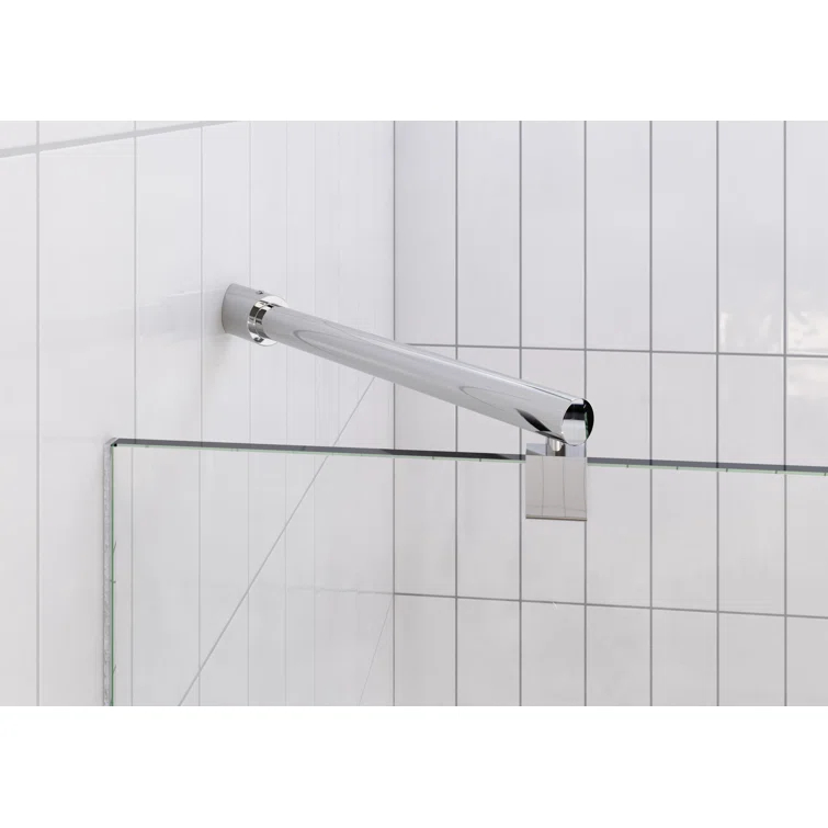 Halo 52.25 in. x 78 in. Frameless Glass Hinge Shower Door