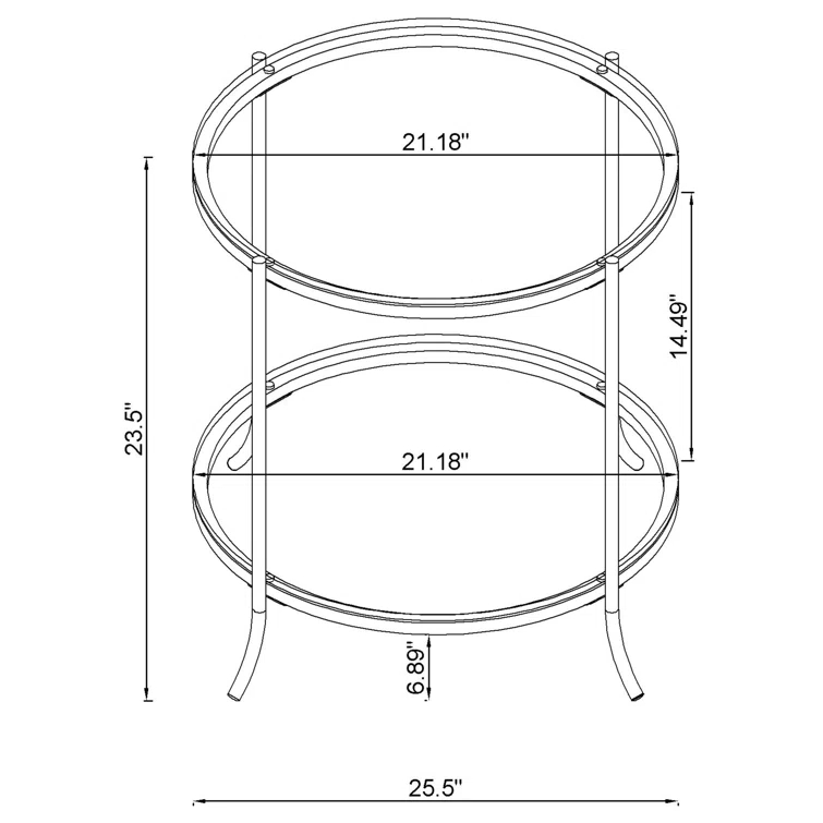 Laurie Glass Top End Table