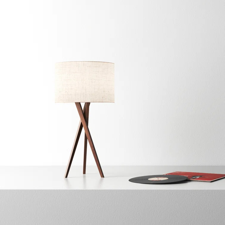 Harcourt Solid Wood Tripod Lamp