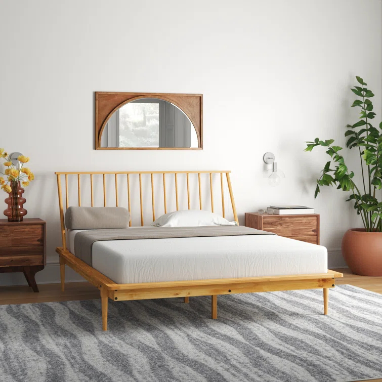 Henline Solid Wood Platform Spindle Bed