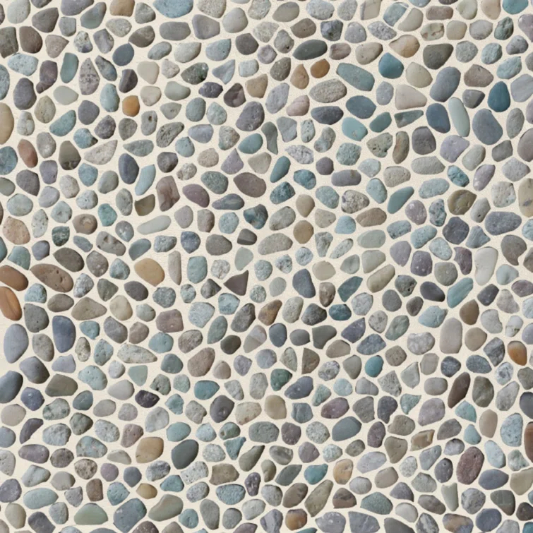 Oregon 12" x 12" Natural Stone Pebbles Mosaic Wall & Floor Tile