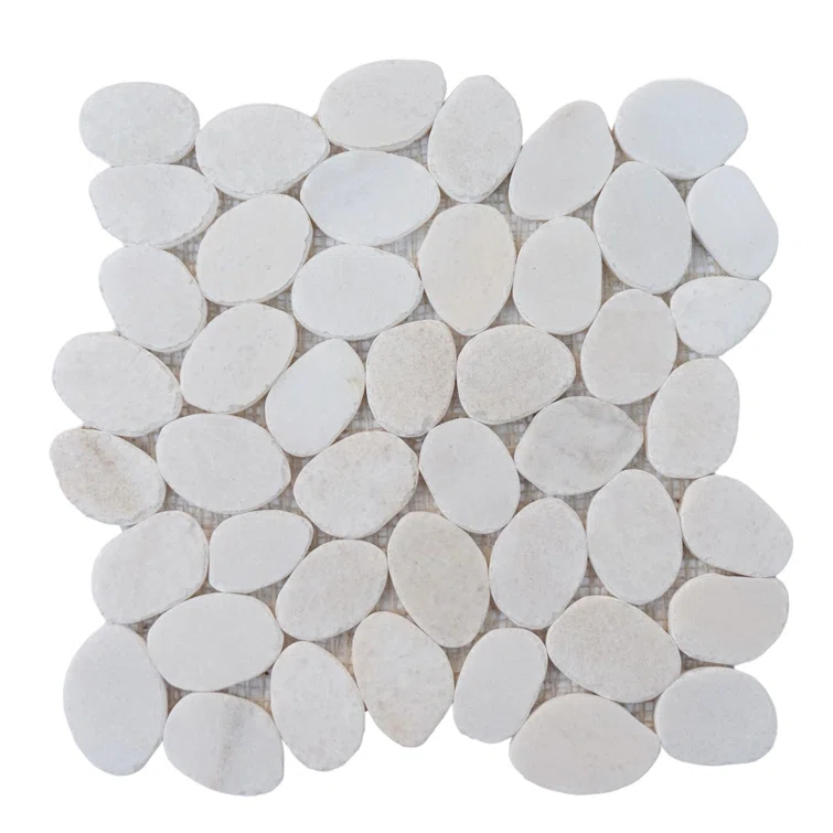 Hawaii 12" x 12" Natural Stone Pebbles Mosaic Wall & Floor Tile