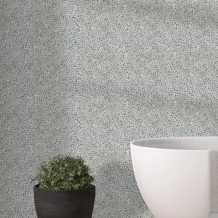 Oregon 12" x 12" Natural Stone Pebbles Mosaic Wall & Floor Tile