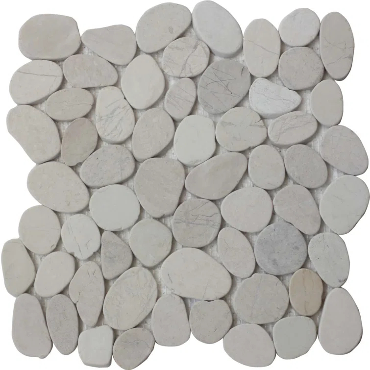 Hawaii 12" x 12" Natural Stone Pebbles Mosaic Wall & Floor Tile