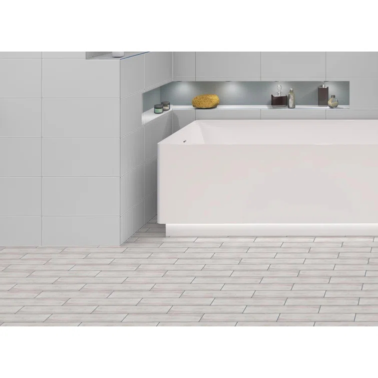 Kendel 3'' x 14'' Glass Subway Kitchen Backsplash and Shower Wall Tile