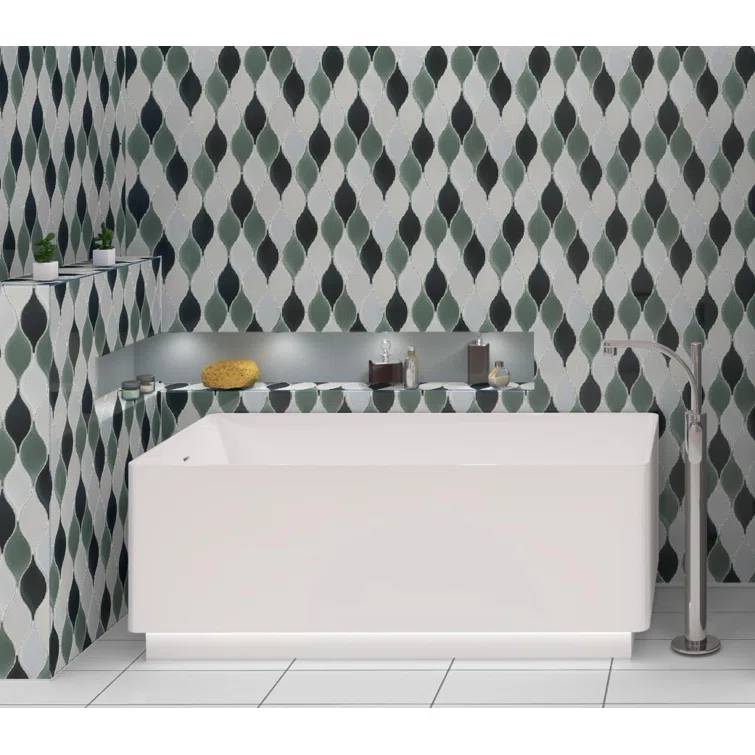 Vinage Glass Mosaic Kitchen Backsplash, Bathroom, Shower, Pool, Wall and Floor Tile