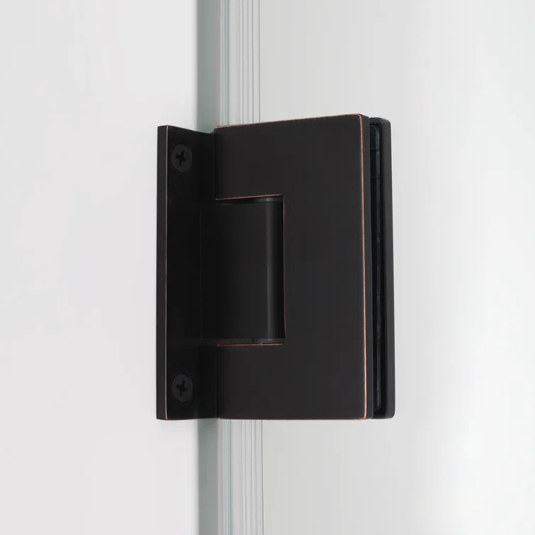 Belmore GS 37.25" - 38.25" W x 72" H Hinged Frameless Shower Door