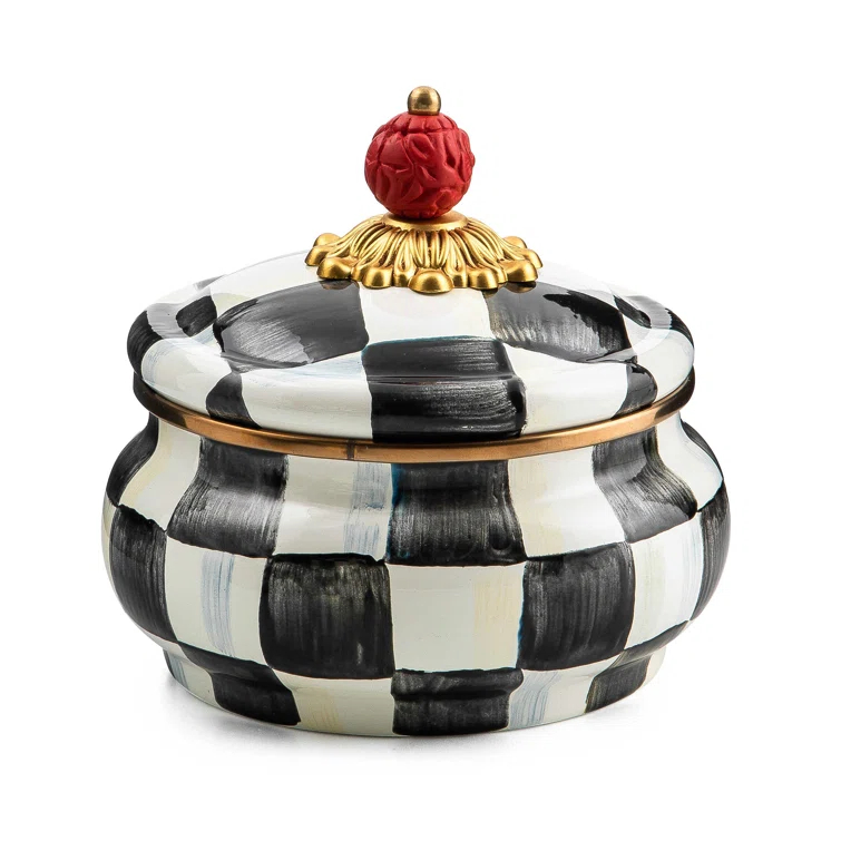 MacKenzie-Childs Courtly Check® Squashed Pot