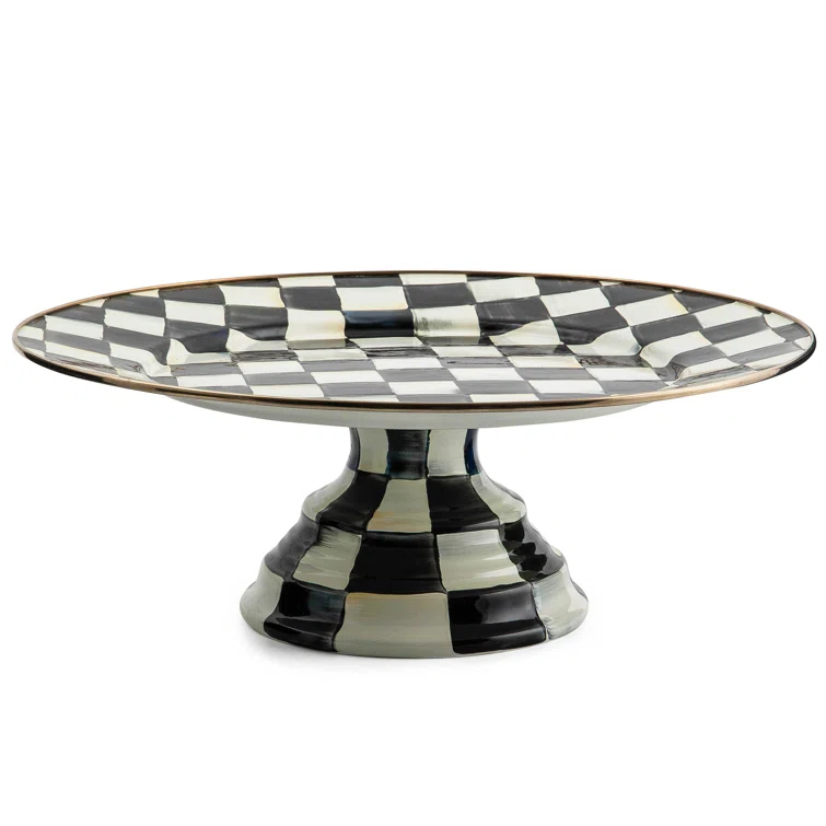 MacKenzie-Childs Courtly Check® Pedestal Platter