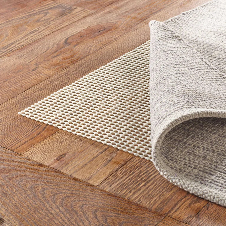 White PVC-Coated Polyester Non-Slip Rug Pad 9' x 12'