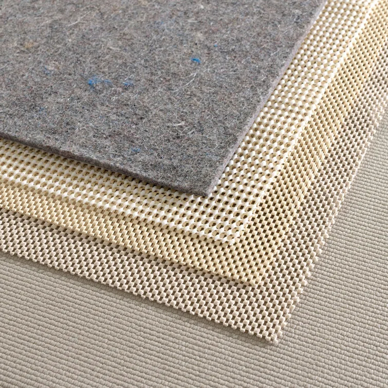 White PVC-Coated Polyester Non-Slip Rug Pad 9' x 12'