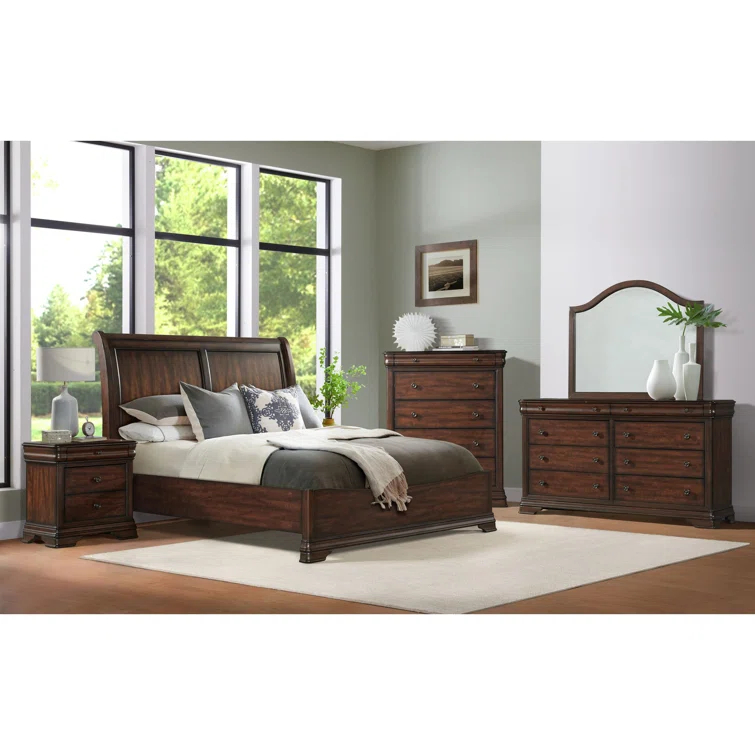 Picket House Furnishings Stark 5PC Bedroom Set In Cherry
