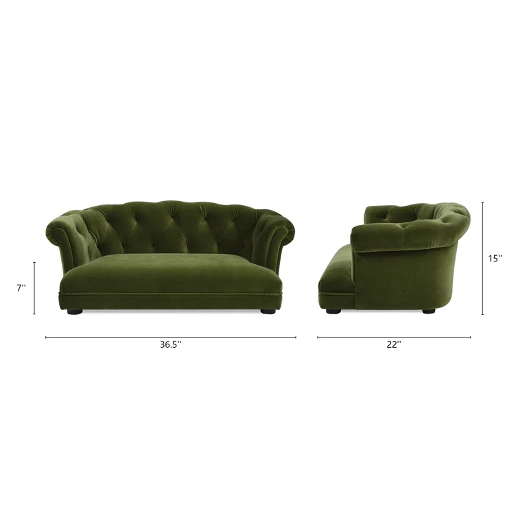 Jennifer Taylor Home 36.5" Chesterfield Medium Pet Sofa Bed