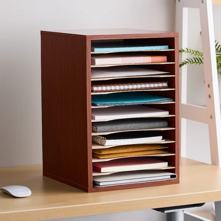 Literature Desktop Organizer With 11 Compartments