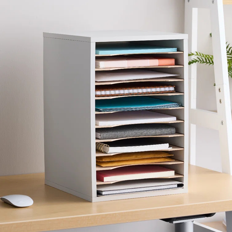 Literature Desktop Organizer With 11 Compartments