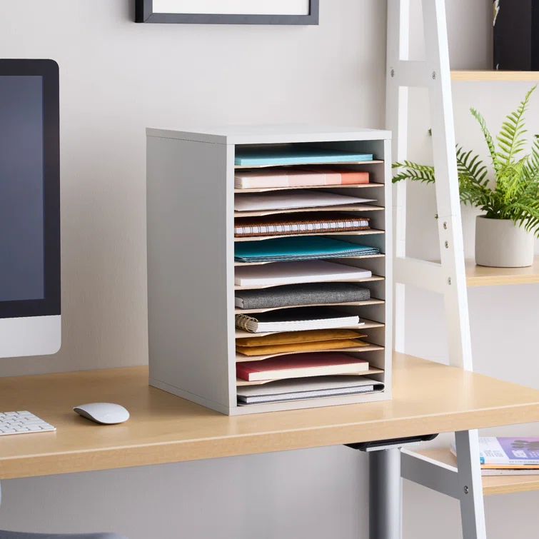 Literature Desktop Organizer With 11 Compartments