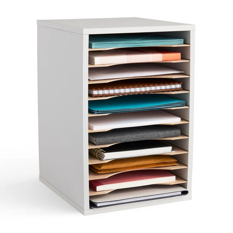Literature Desktop Organizer With 11 Compartments