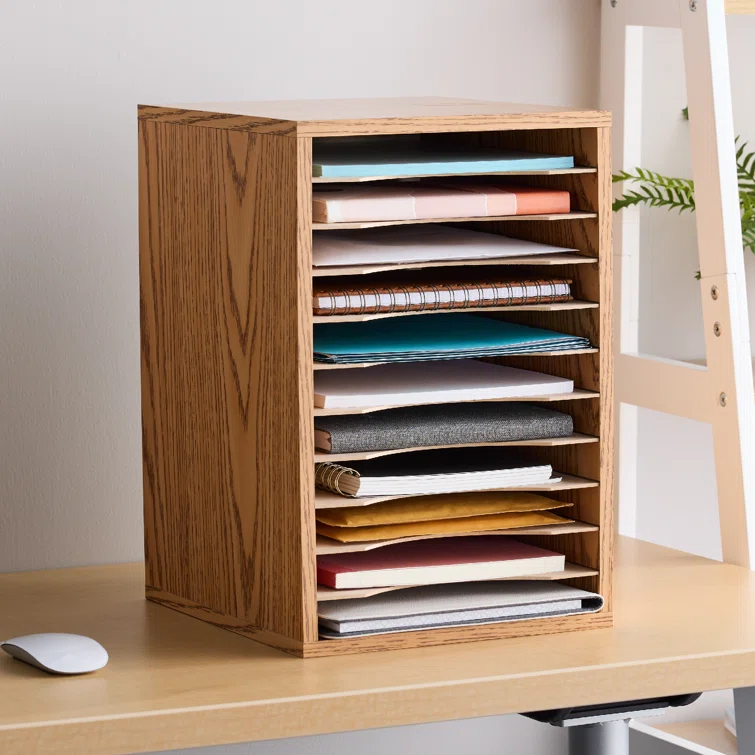 Literature Desktop Organizer With 11 Compartments