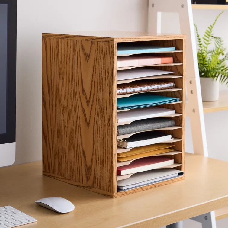 Literature Desktop Organizer With 11 Compartments