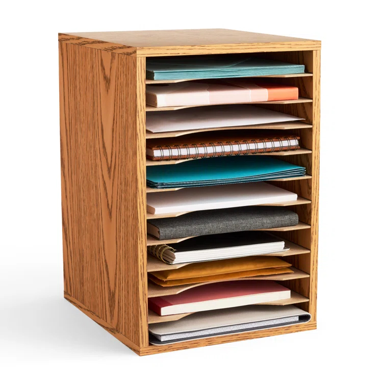 Literature Desktop Organizer With 11 Compartments