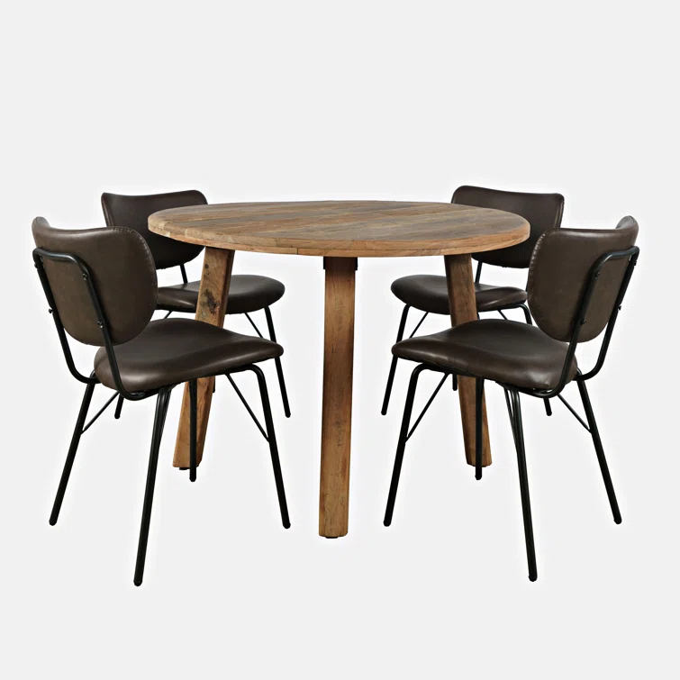 Tureka 4 - Person Solid Wood Solid Wood Top Four Leg Dining Set