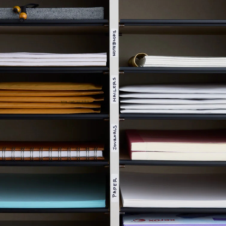 Wood Adjustable-Compartment Literature Organizer (Desktop)