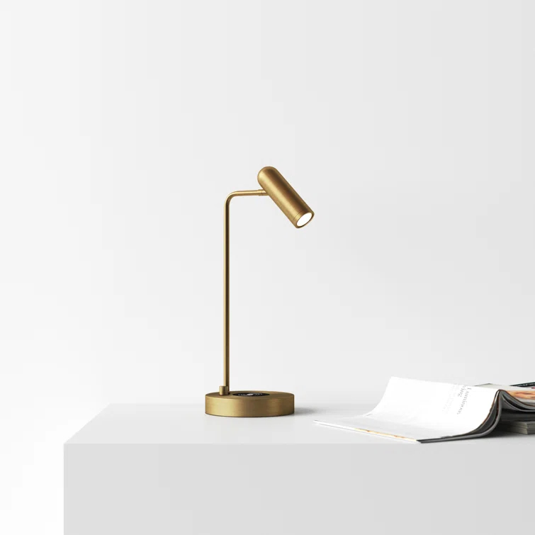 Avon 17" Desk Lamp With USB And Wireless Charging