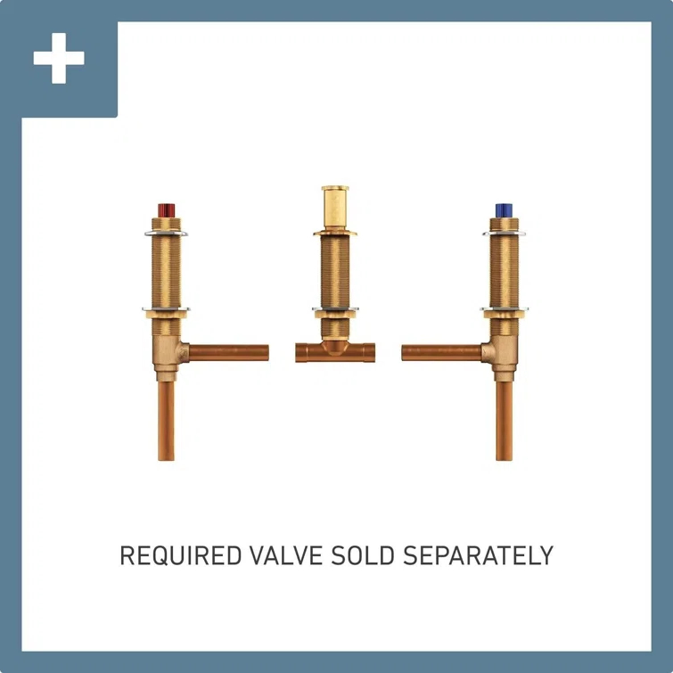 Align Double Handle Deck Mounted Roman Tub Faucet Trim