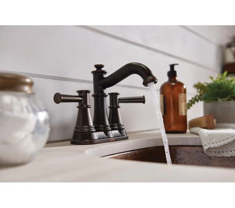 Moen 6401ORB Belfield Two-Handle Centerset Bathroom Faucet in Oil Rubbed Bronze