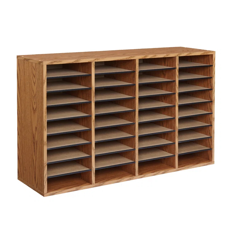 Safco® Adjustable Compartment Wood Literature Orga Literature Sorter
