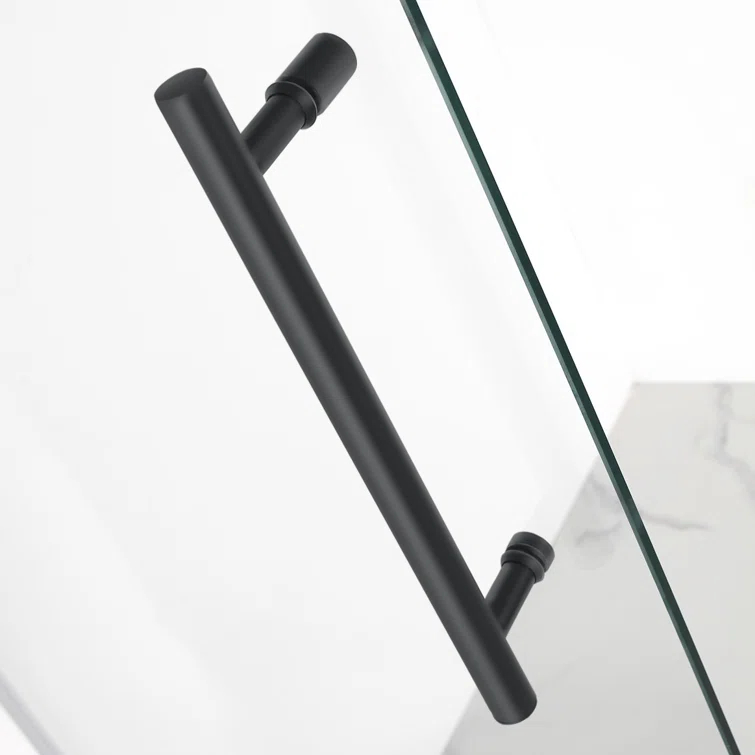 Kinkade 35.75" - 36.25" W x 72" H Hinged Frameless Shower Door