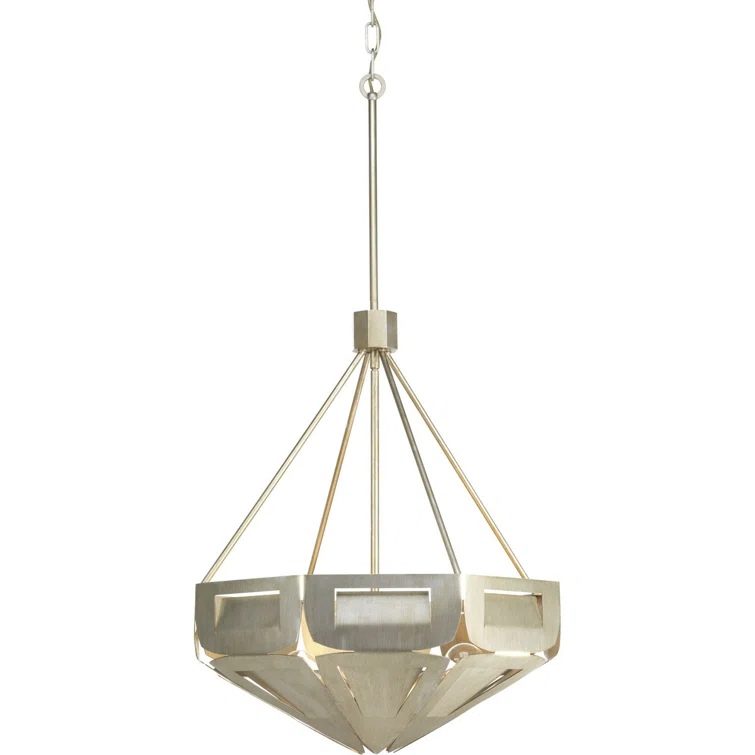 Progress Lighting Yerba 4 - Light Silver Ridge Single Pendant