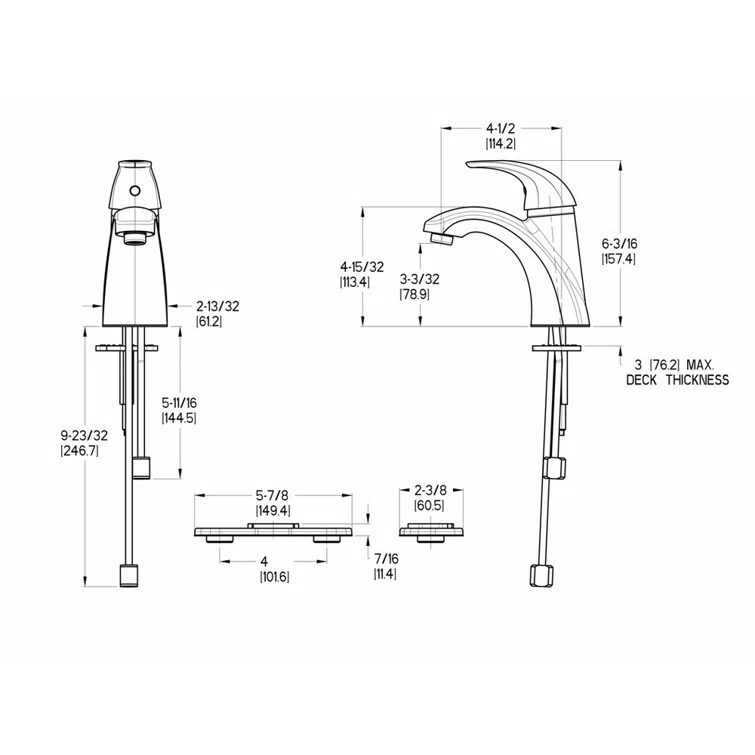 Pfister LF-042-PRKK Parisa Single Hole Bathroom Faucet with Drain Assembly