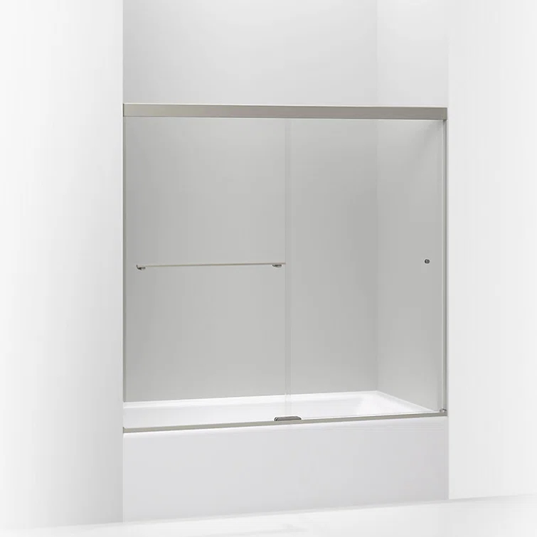 Revel 59.63'' x 55.5'' Double Sliding Bath Door with CleanCoat® Technology