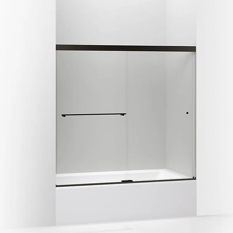 Revel 59.63'' x 55.5'' Double Sliding Bath Door with CleanCoat® Technology