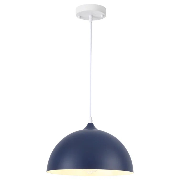 Danialah 1 - Light Industrial Dome Single Pendant with Metal Dome