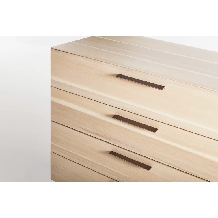 Shale 4-Drawer 1-Door Light Walnut Credenza Sideboard