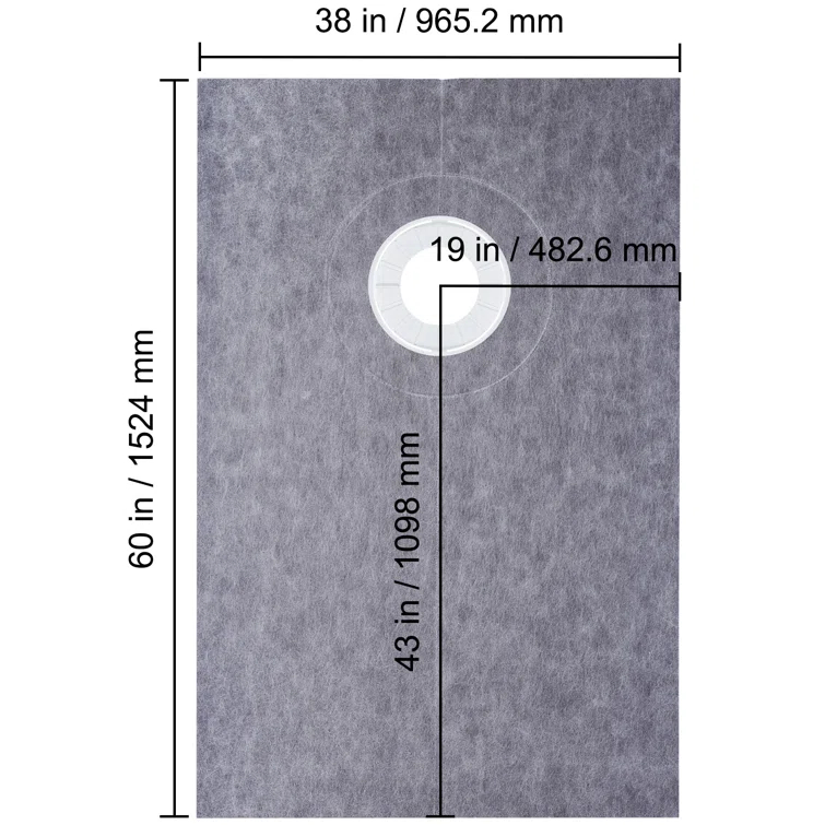 60'' W 38'' D Rectangular Single Shower Base