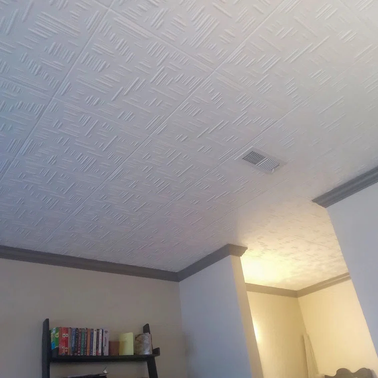 Country Wheat 1.6 ft. x 1.6 ft. Polystyrene Glue-up Ceiling Tile