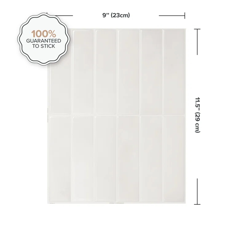 Peel and Stick Gel Backsplash Tile Morocco 11.5'' x 9''