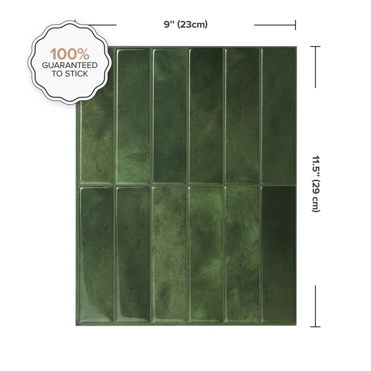 Peel and Stick Gel Backsplash Tile Morocco 11.5'' x 9''
