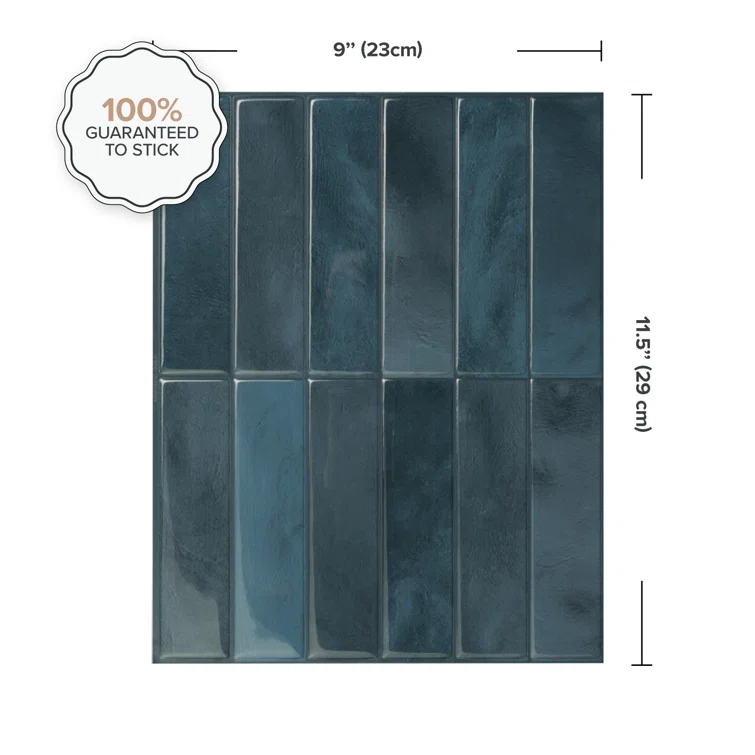 Peel and Stick Gel Backsplash Tile Morocco 11.5'' x 9''