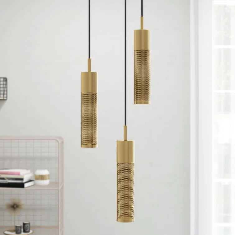 Remington 3 - Light Brass Cluster Pendant