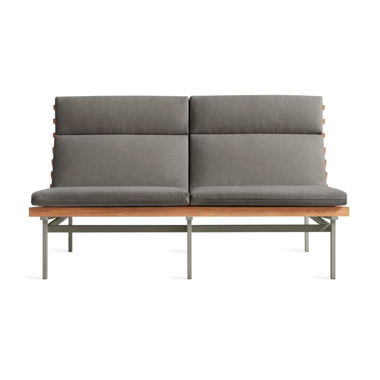 Perch 59'' Powder Coated Aluminum Outdoor Loveseat