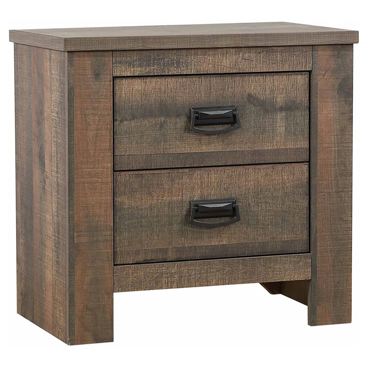 Frederick Sleigh Bedroom Set Weathered Oak