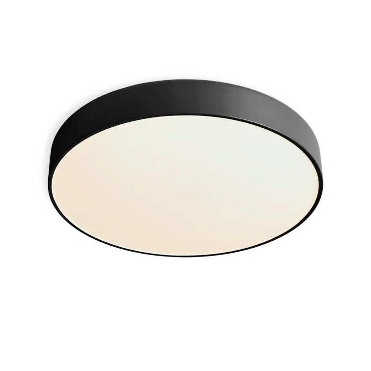 Bobber Large Black LED Flush Mount Light 20"x20"