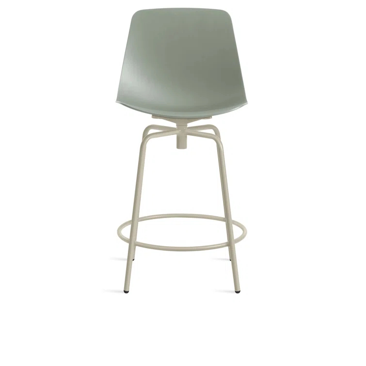 Clean Cut Swivel Counter Stool with Metal Frame